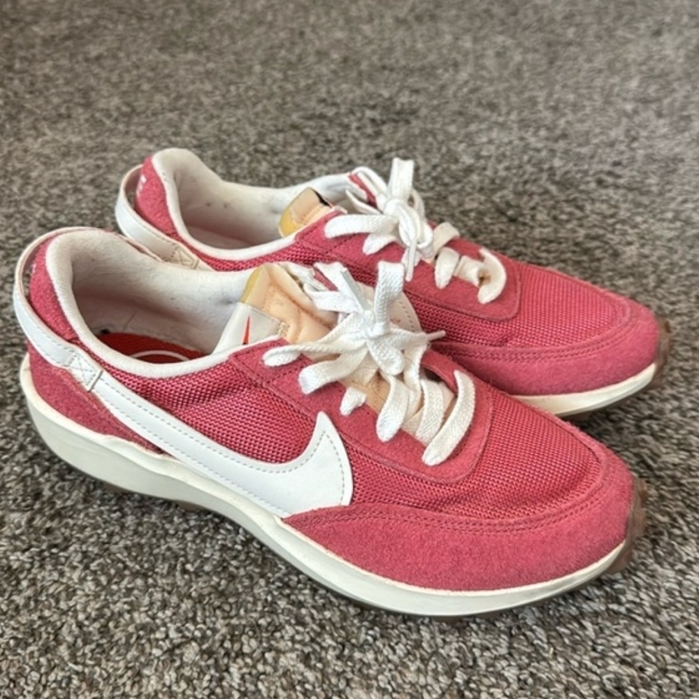 Nike Women's Waffle Debut In Muted Red and White